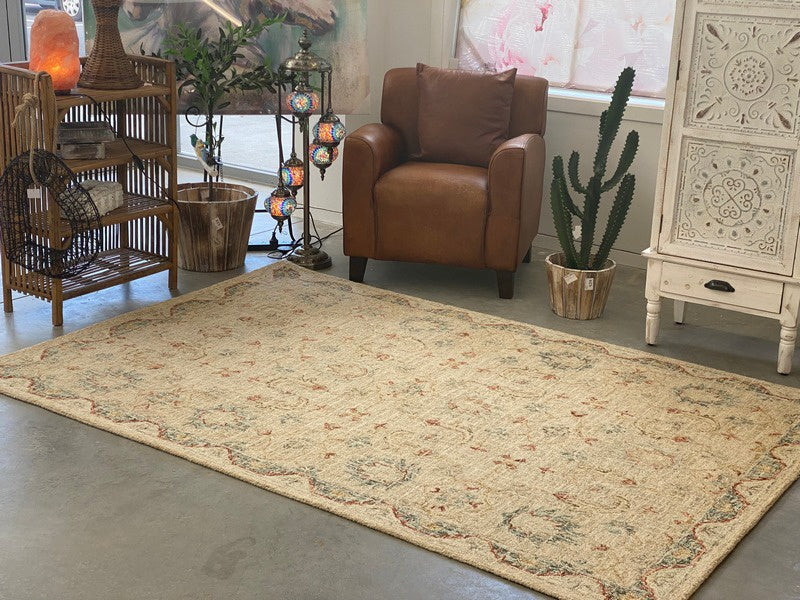 Kellyville Afghan Rug Beige Multi