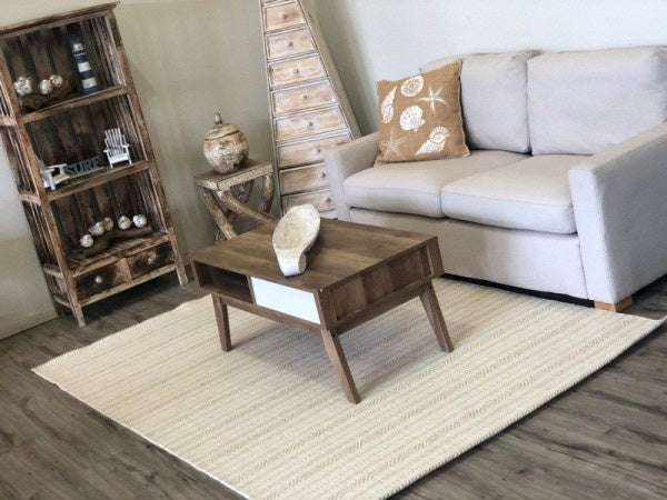 Handwoven Wool Rug Aztec Sand